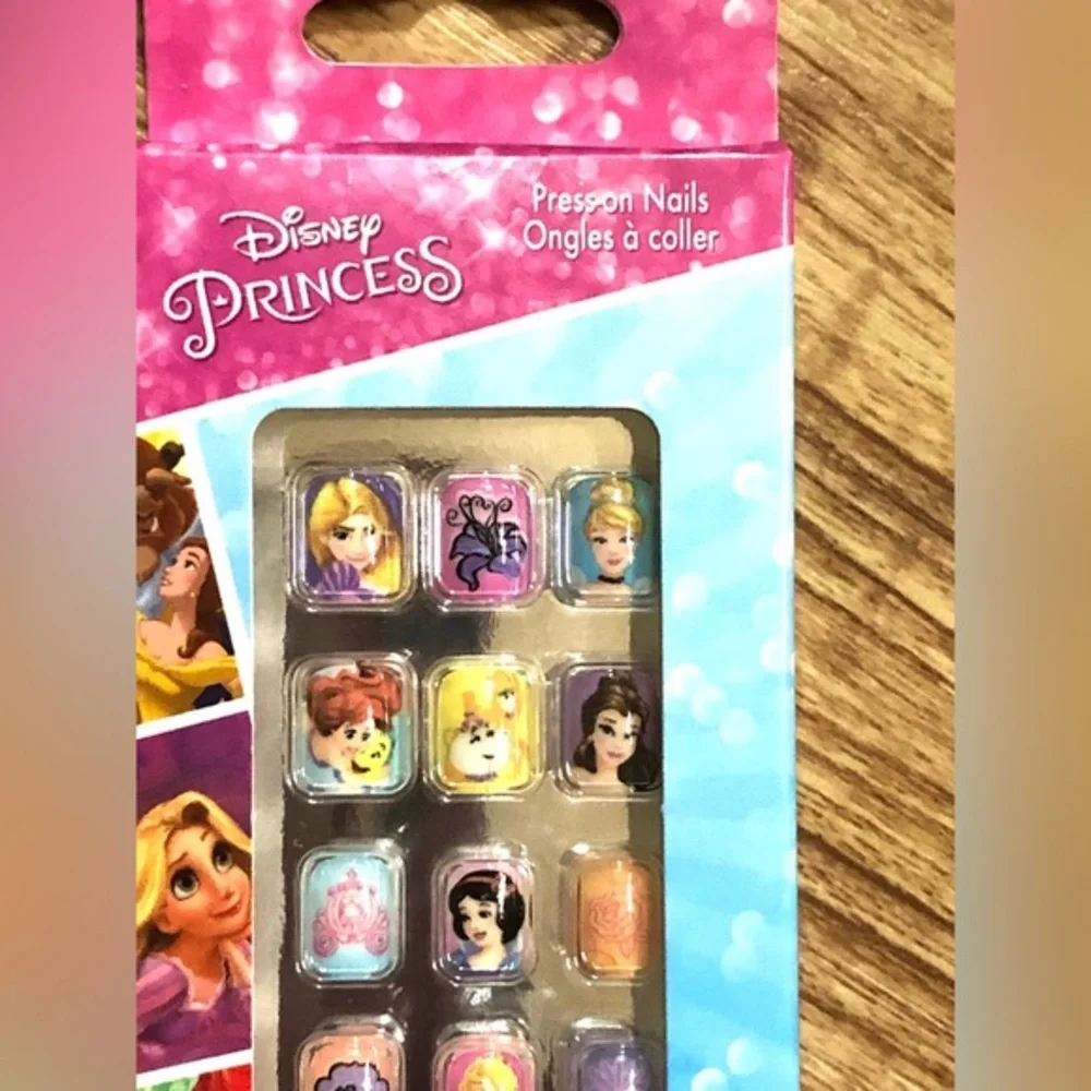 2pack Disney princess little girl press on nail extensions new